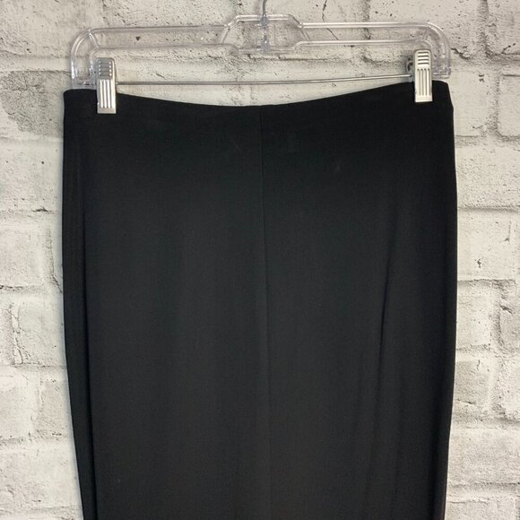Vintage Saks Fifth Avenue Collection Black Jersey Knit Ruffle Knee Length Skirt - Picture 5 of 12